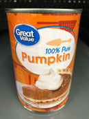 4 CANS Great Value 100% Pure Pumpkin 15 oz Pie Filling Crust Muffin