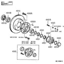 Front Drive Flange for Toyota Land Cruiser FJ80 FzJ80 Lexus LX450 Birfield-22154