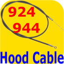New Hood Pull Release Cable Porsche 924 944 S S2 Turbo-8787