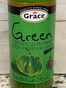 2 BOTTLES Grace Green Scotch Bonnet Pepper Sauce 4.8 oz Jamaican