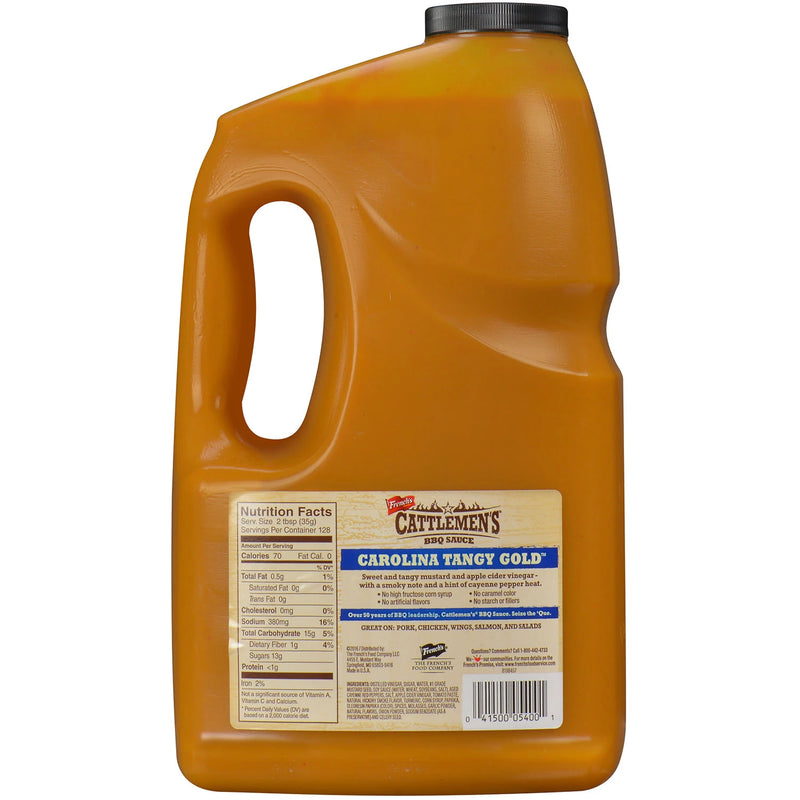 French's Cattlemen's Carolina Tangy Gold Barbecue Sauce 1 GALLON Chicken BBQ