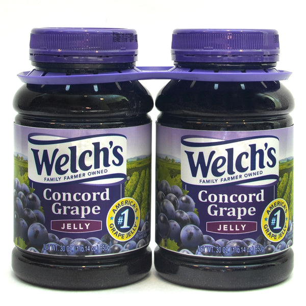 2 JARS Welchs Concord Grape Jelly 30 oz Jam Toast PBNJ Breakfast Pack
