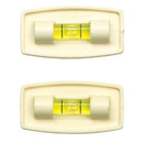 Stick-On Bubble Level Set of 2 Side-to-Side Front-to-Rear White RV Camper