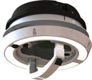 6" Dome Plus Roof Vent 12V Fan with LED Light Locking Lid Black 00-03810B RV