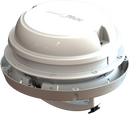 6" Dome Plus Roof Vent 12V Fan with LED Light Locking Lid White 00-03810W RV