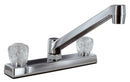 Kitchen Faucet Polished Chrome 8" Deck Mount 8" D-Spout RV Camper