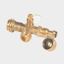 Propane 4 Port Supply Regulator Brass Tee Trailer Camper RV Motorhome LP Gas-0