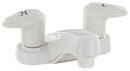 Lavatory Faucet White 4" Deck Mount Lever Handles Catalina RV Camper