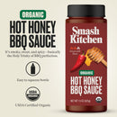 2 BOTTLES Organic Smash Kitchen Hot Honey BBQ Sauce 15 oz Barbecue