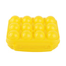 12 Egg Holder Carrier Yellow Plastic with Handle Camping Backpacking