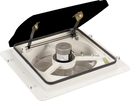 Plus 4500K Roof Vent Fan 14" x 14" Power Lift Remote Control Smoke RV Camper