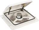 Plus 4951KSX Roof Vent Fan 14" x 14" Power Lift 4 Speed Smoke RV Camper