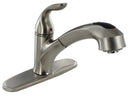 Kitchen Faucet Brushed Nickel 8" Deck Mount Pull Out Spout RV Camper