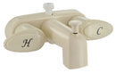 Bathtub Faucet Biscuit 4" Wall Mount Tub/Shower Diverter Lever Handles RV Camper