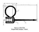 018-1138 Slide Out Seal Single Bulb w/wiper Camper RV Travel Trailer