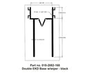 018-2082-168 Slide Out Seal Double EKD Base Camper RV Travel Trailer