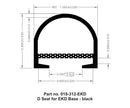 018-312-EKD Slide Out Seal Black Rubber Camper RV Travel Trailer