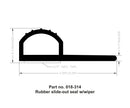 018-314 Slide Out Seal White With Wiper Camper RV Travel Trailer