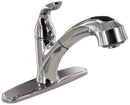 Kitchen Faucet Polished Chrome 8" Deck Mount Pull Out Spout RV Camper