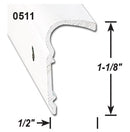 021-51102-6 Trim Molding 1-1/8" x 1/2" x 6' Camper RV Travel Trailer