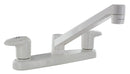 Kitchen Faucet White 8" Deck Mount 8" D-Spout Lever Handles Catalina RV Camper