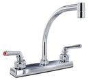 Kitchen Faucet Polished Chrome 8" Deck Mount 9" Hi-Arc Spout PF211344 RV Camper