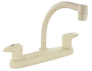 Kitchen Faucet Biscuit 8" Deck Mount 9" Hi-Arc Spout Lever Handles RV Camper
