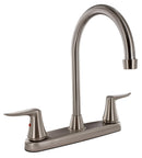 Kitchen Faucet Brushed Nickel 8" Deck Mount 9" Hi-Arc Spout PF221403 RV Camper