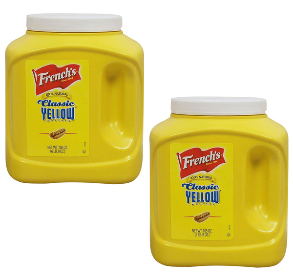2 JARS French's 100% Natural Classic Yellow Mustard 105 oz FREE SHIP