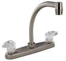 Kitchen Faucet Brushed Nickel 8" Deck Mount 9" Hi-Arc Spout PF221402 RV Camper
