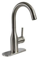 Bar/Lavatory Faucet Brushed Nickel Hi-Arc Spout Single Lever RV Camper