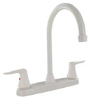 Kitchen Faucet White 8" Deck Mount 9" Hi-Arc Spout Catalina PF221204 RV Camper