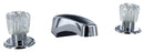 Bathtub Faucet Polished Chrome Crystal Knob Handles RV Camper