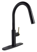 Kitchen Faucet 8" Deck Mount Hi-Arc Spout Pull Down Sprayer RV Camper