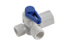 Flair-It Manifold Valve 1/2" Female Swivel x 1/2" MPT x 1/2" MPT Blue PEX RV