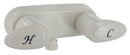 Tub/Shower Control Valve 2-Handle White 4" Center Wall Mount PF223241 RV Camper