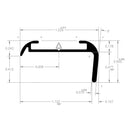 021-85002-8 Trim Molding With Insert Black Camper RV Travel Trailer