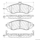 Front Ceramic Brake Pad Set for Suzuki Forenza and Reno