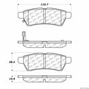 Rear Ceramic Brake Pad Set for Suzuki Equator 2009–2012