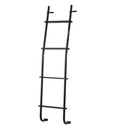 Black Aluminum Rear Door Van Ladder for Ford Chevy GMC Dodge Vans Adjust 46-50in