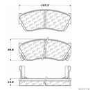 Front Semi-Metallic Brake Pad Set with Hardware for Suzuki Swift 1995–2001