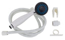 Hand-Held Shower Head with 60" Vinyl Hose 3-Function White RV Camper