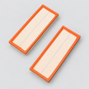 Pair of rectangular engine air filters — front view