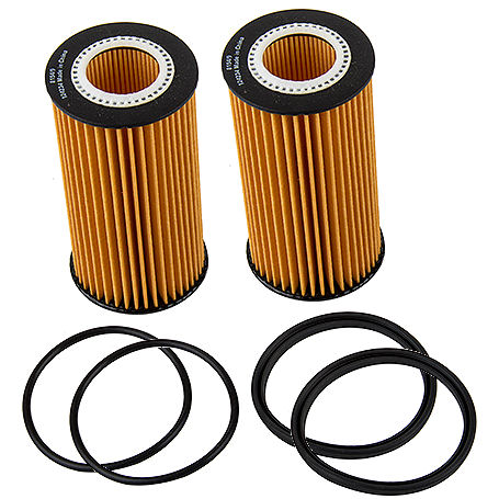 2 Oil Filters Audi A3 A4 TT Volkswagen Beetle Eos GTI Golf Jetta Passat Rabbit-0