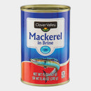 6 Cans Clover Valley Mackerel in Brine, 15 oz