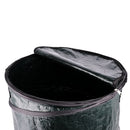 Pop-Up Trash Can with Lid 19" x 24" Green Collapsible Camping Picnic