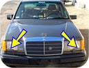 Headlight Wiper Blades for Mercedes Benz 260 300 d e te 124 560SEC headlampEC-10605