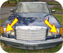Headlight Wiper Blades for Mercedes Benz 300 350 420 560 126 sel sdl se Headlamp-10609