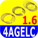 Piston Ring Set STD Toyota MR2 Corolla GTS FX 16 4AGELC-10905