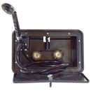 Exterior Shower Box with Hand-Held Shower 59" Hose Lockable Door Black RV Camper